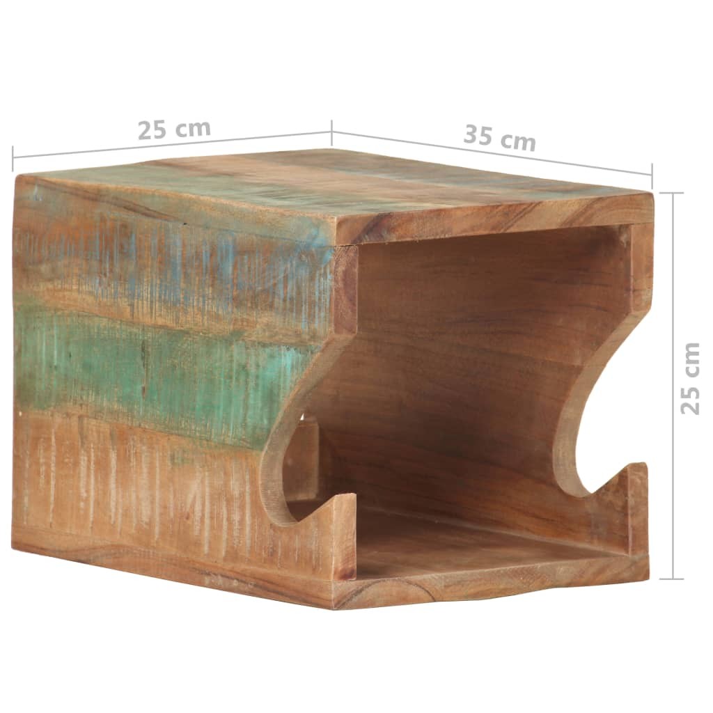Wall Mounted Bicycle Rack 35x25x25 cm Solid Reclaimed Wood